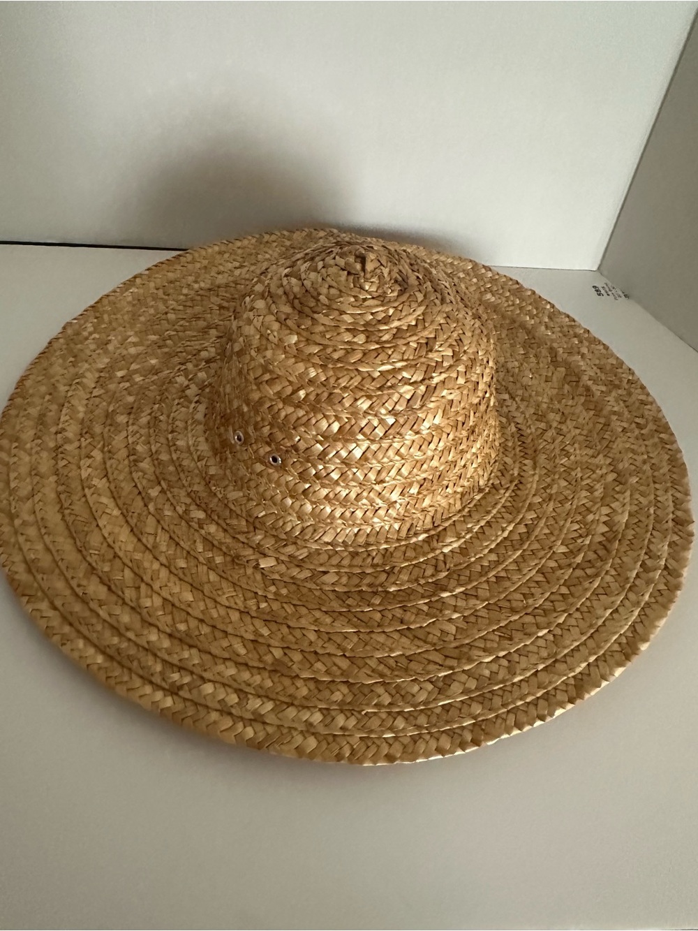 Straw Sun Hat - Natural Tan Wide Brim